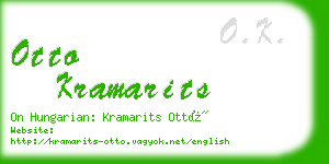 otto kramarits business card